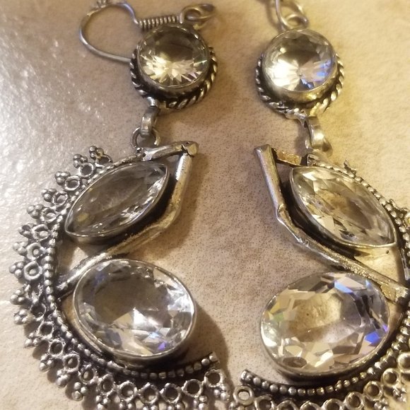 Stunning Handmade Topaz Drops in .925 ******ALL MY PIECES ARE NEW NEVER WORN ! - Picture 2 of 9